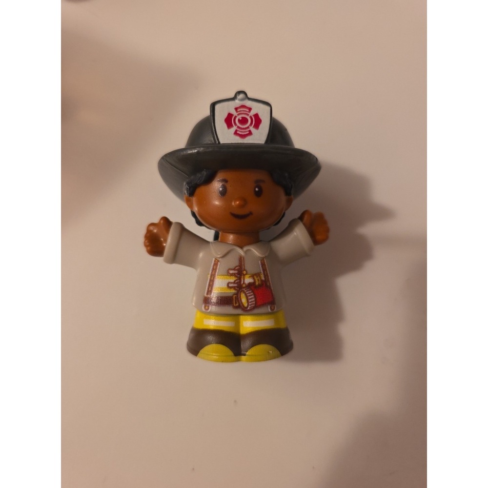Fisher Price Little People 2016 African American Fireman‎ FireFighter Girl